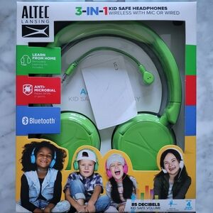 Altec Lansing Green 3-in-1 Kid Safe Headphones